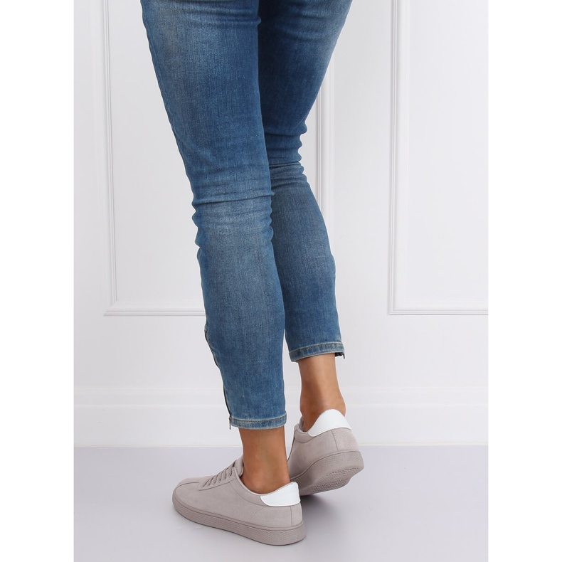 Grå Kvinders grå sneakers LX-9857 Grå 1