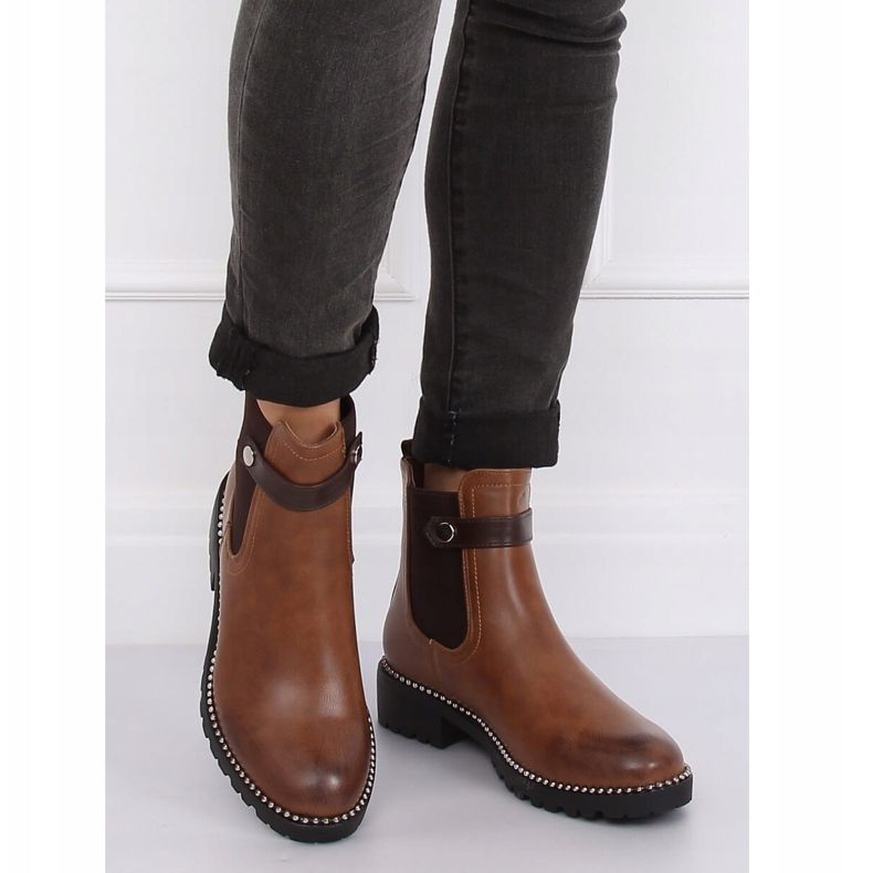 Brune støvler til kvinder brune Jodhpur støvler NC886 Camel 1