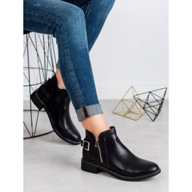 Bestelle Sorte Snake Print støvler 1