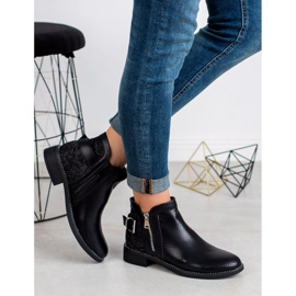 Bestelle Sorte Snake Print støvler 2
