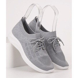 Ideal Shoes Tekstil sportsfodtøj grå 2