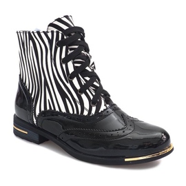 Zebra 6722-1 Sort støvle hvid 1