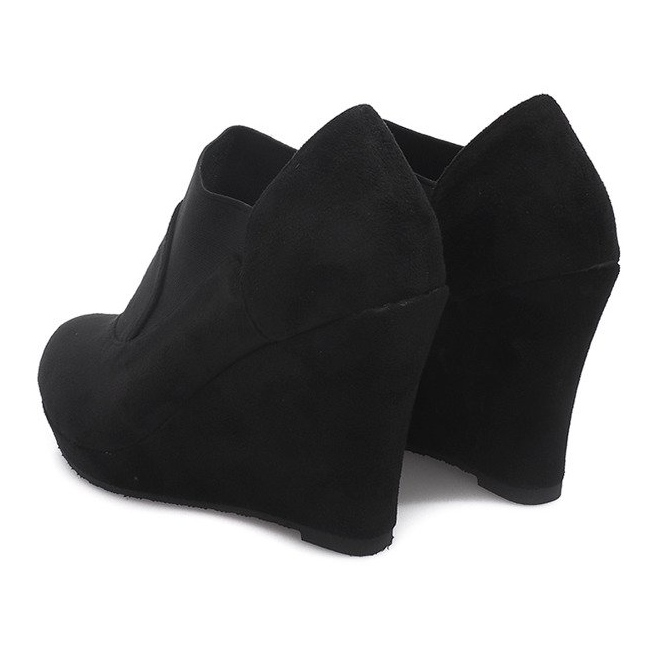 Suede Wedge Støvler 6-231 Sort 2