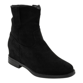 Sort ruskind slip-on støvler NC837 1