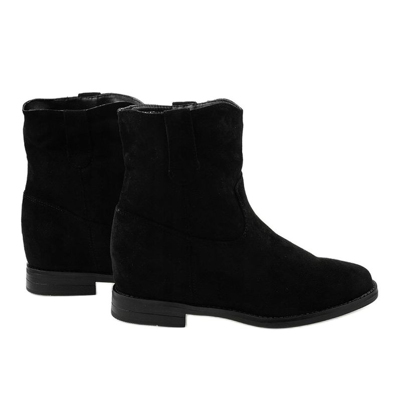 Sort ruskind slip-on støvler NC837 2