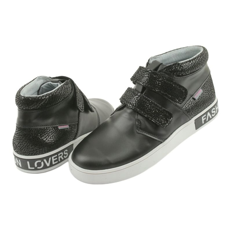 Mazurek Black Leather Børnesko sort 4