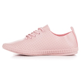 Gennembrudte lyserøde sneakers 1
