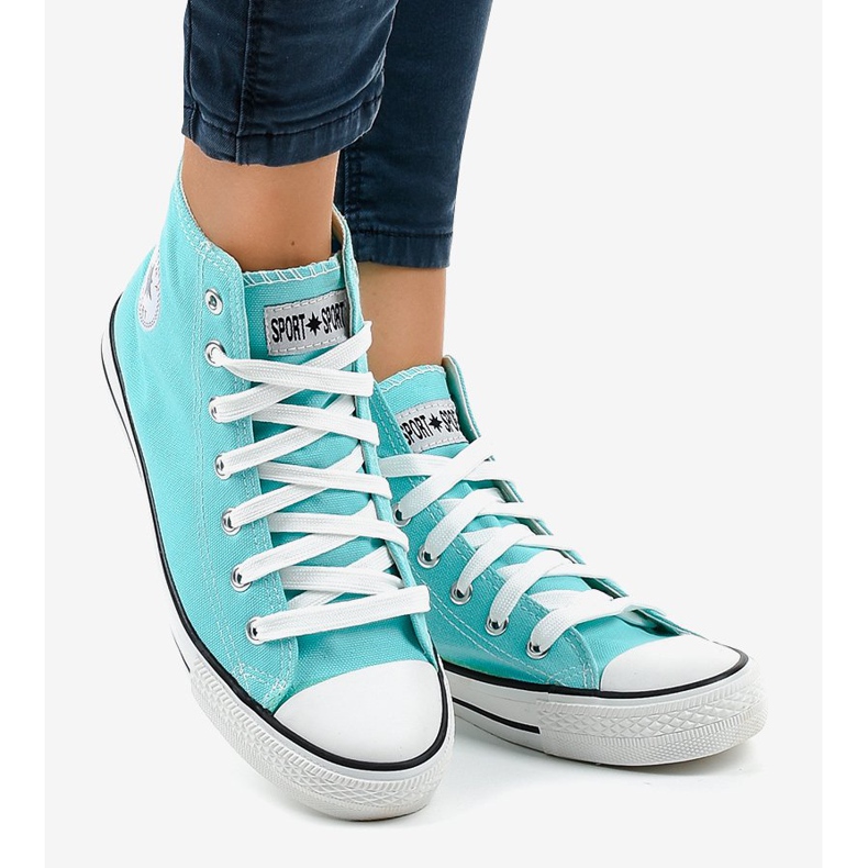 Mint klassiske høje sneakers DTS8224-13 flerfarvet grøn 2