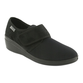 DR.ORTO Befado dametøfler med velcro, pu 033D002, sorte 1