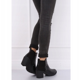 Støvler på en stabil hæl sort Y8163 Sort 2