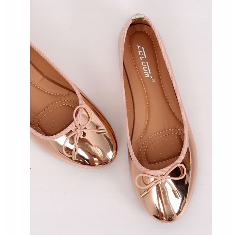 Champagne metalliske ballerinaer 9988-139 Champagne lyserød 1