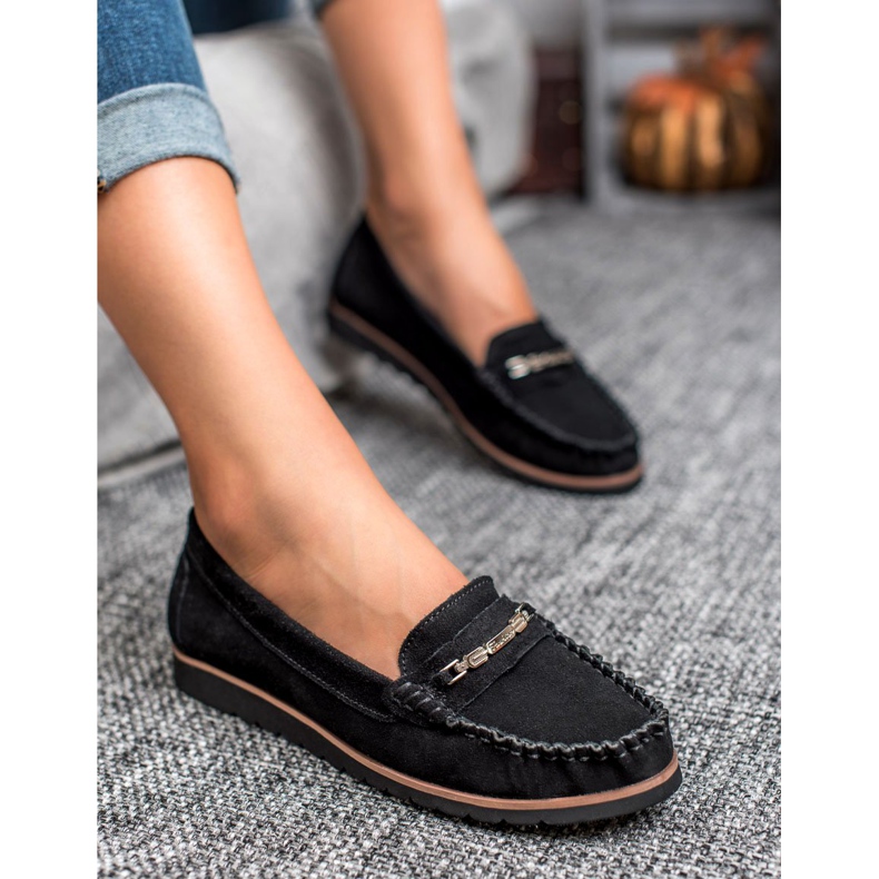 Filippo Komfortable læder loafers sort 2