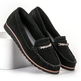 Filippo Komfortable læder loafers sort 1
