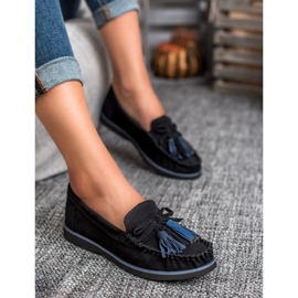 Filippo Læder loafers med frynser sort 2