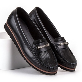 Filippo Komfortable læder loafers sort 1