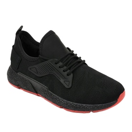 Sorte sports snøresko WB800 1