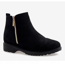 Sorte ruskindsisolerede støvler SJ1819-1 1