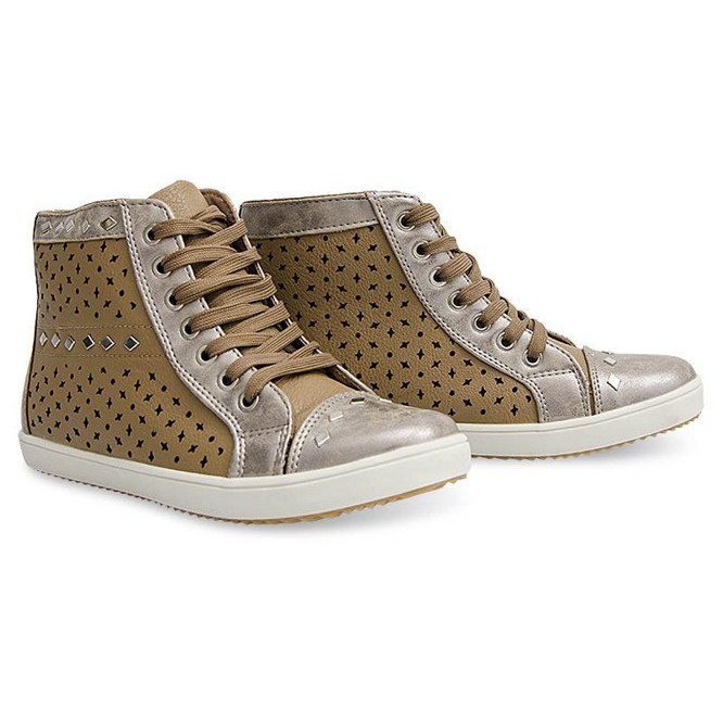 High-top sneakers med Studs G (3) Camel brun 1