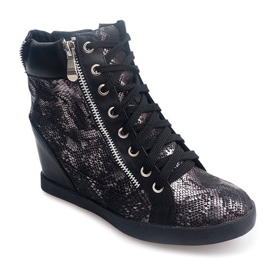 Sneakers med blonde 83001 sort 1