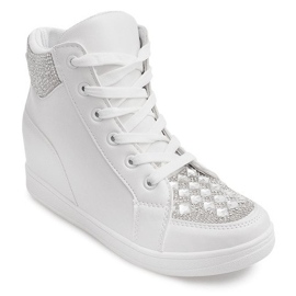Sneakers med pailletter C7165 Hvid 1