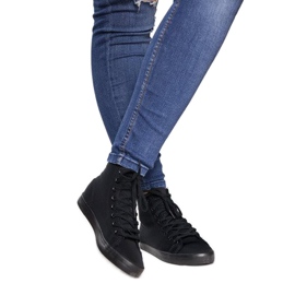 High-top Sneakers Lycra B113B Sort 1