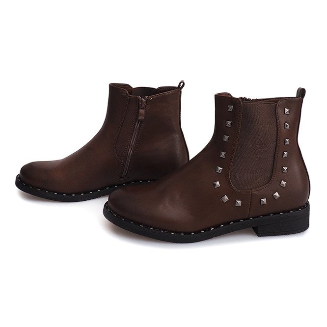Støvler med Studs Z-01 Camel brun 1