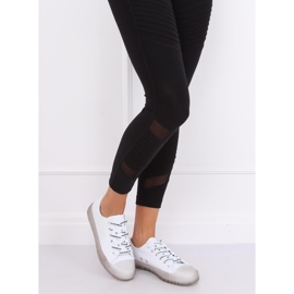 Kvinders hvide og grå sneakers B111-2 HVID / GRÅ 1