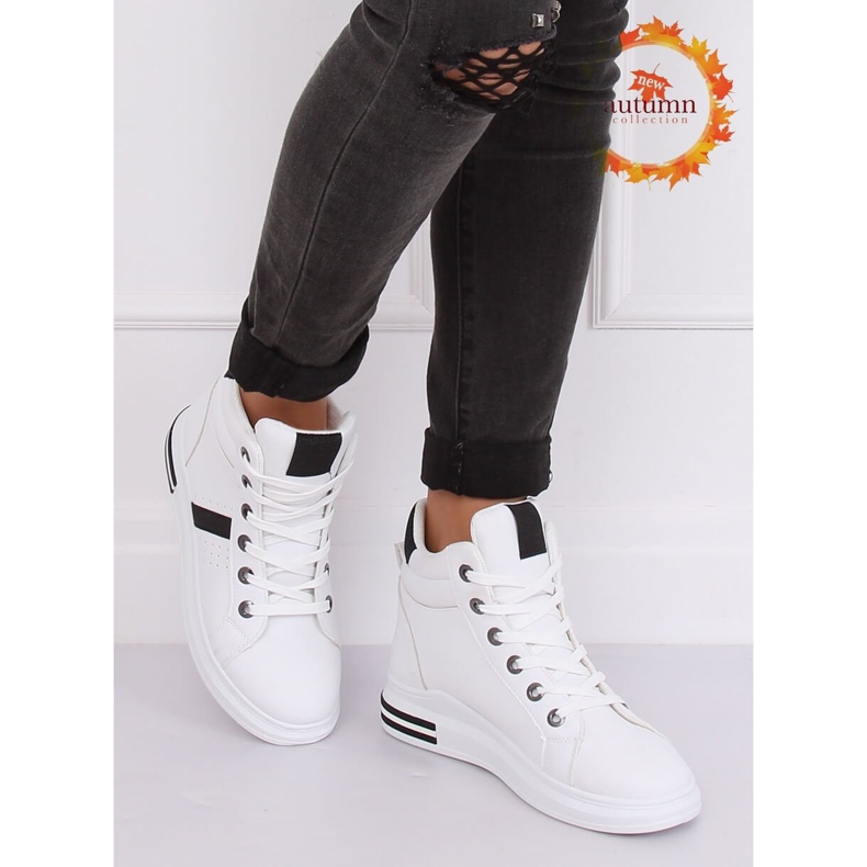 Hvide CB-19078 WHITE / SORT sneakers 1