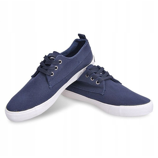 Tekstil Casual Sneakers Y011 Blå 2