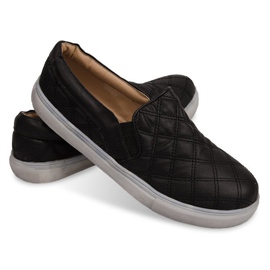 Quilted Slip On 9033 sorte Slip-On sneakers 1