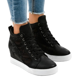 Sorte sneakers med snørebånd JK-53 1