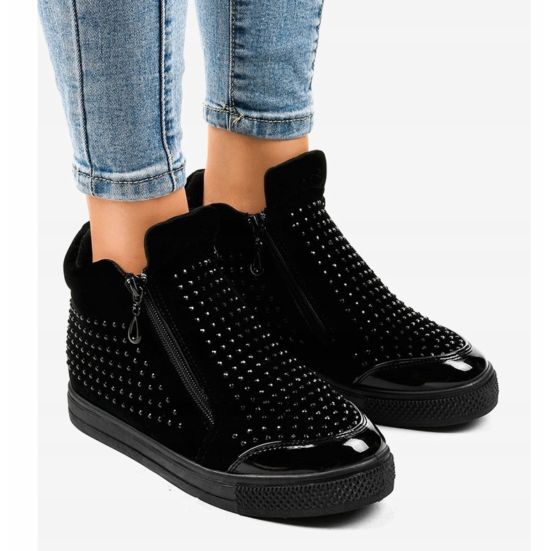 Sort kile sneakers med R51-1 lynlåse 1