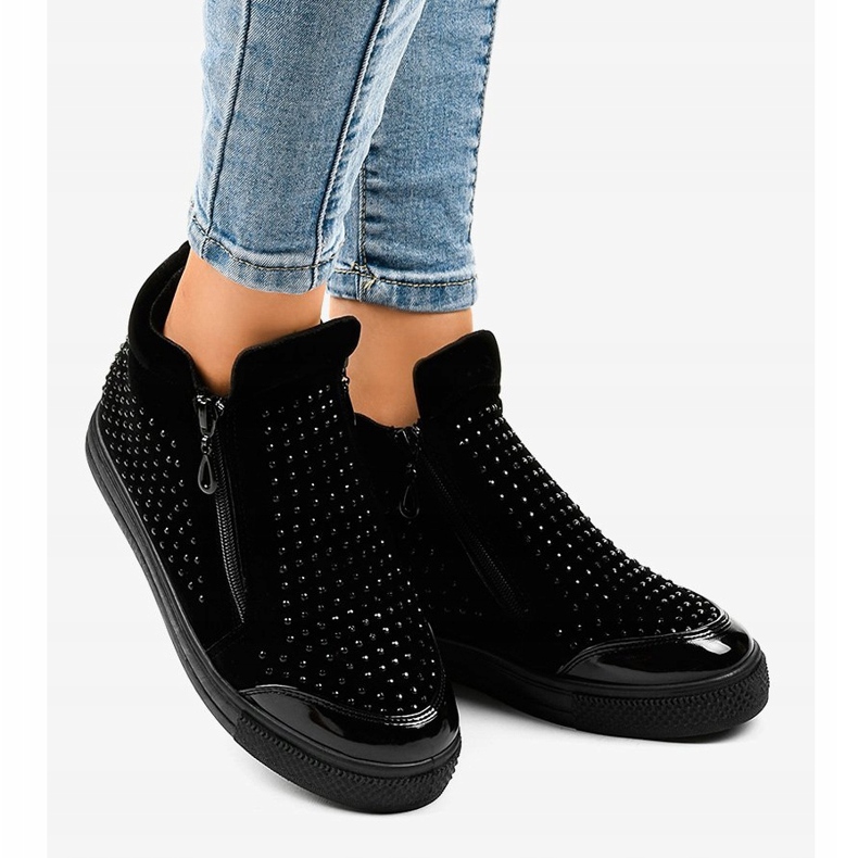Sort kile sneakers med R51-1 lynlåse 2