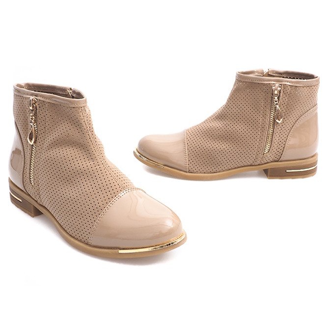 Openwork Elegante støvler B8107 Beige 2