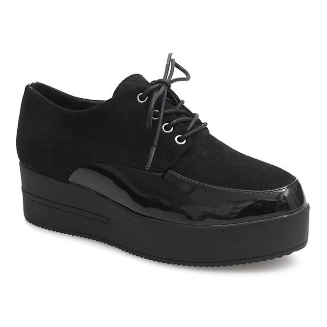 Creepers Støvler På MJ1358 Sort Platform 1