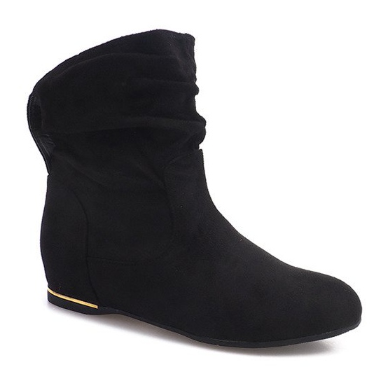 Suede Wedge Støvler C-7111 Sort 2