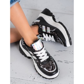 SHELOVET Sort Snake Print Sneakers 1