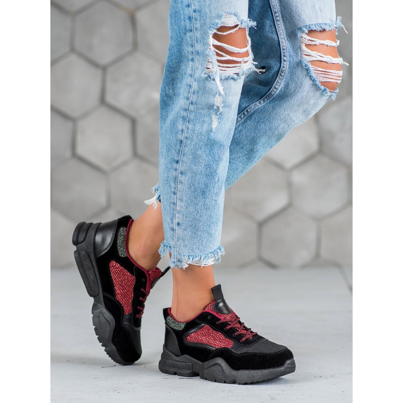 Muto Skinnende sportssko sort 1