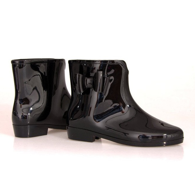 Short Galoshes With Bow SD97 Black sort 1