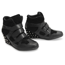 Wedge Sneakers With Studs 4515 Sort 2