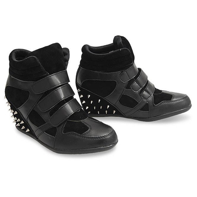 Wedge Sneakers With Studs 4515 Sort 2