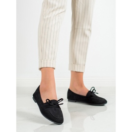 Nio Nio Loafers i sort ruskind 1