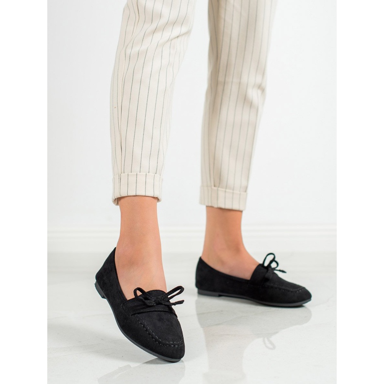 Nio Nio Loafers i sort ruskind 1