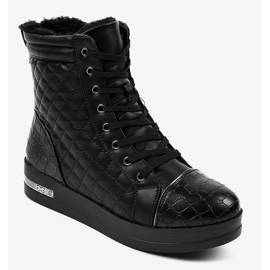 Sort isolerede sneakers med lynlås 9015-1 1