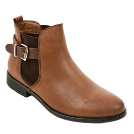 Brune elastiske støvler 15A7322 1