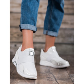Ideal Shoes Fashion Slip-On sneakers hvid 2