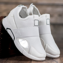 Ideal Shoes Fashion Slip-On sneakers hvid 1