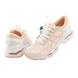 Løbesko Asics gel Kayano 24 Lite Show W T8A9N-0101 hvid brun orange grøn 5