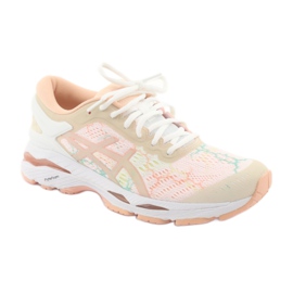 Løbesko Asics gel Kayano 24 Lite Show W T8A9N-0101 hvid brun orange grøn 1