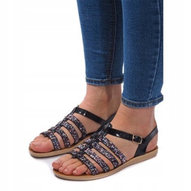 Sandaler 3-8 Sort med Brocade 1